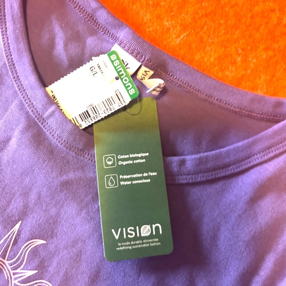 Purple and sun nostalgia print cropped baby tee NWT - Picture 4 of 8